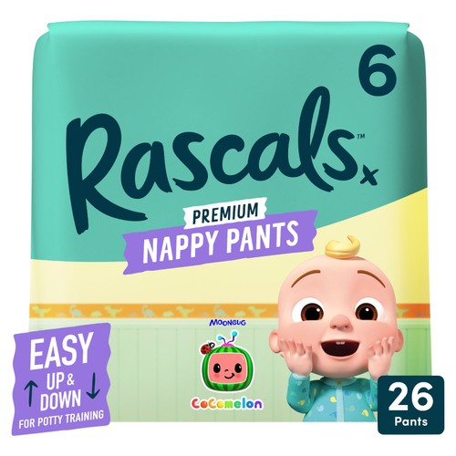 Rascals CoComelon Nappy Pants, Size 6 (15-20kg)