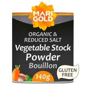 Marigold Health Foods Organic Vegan Bouillon Powder Reduced Salt