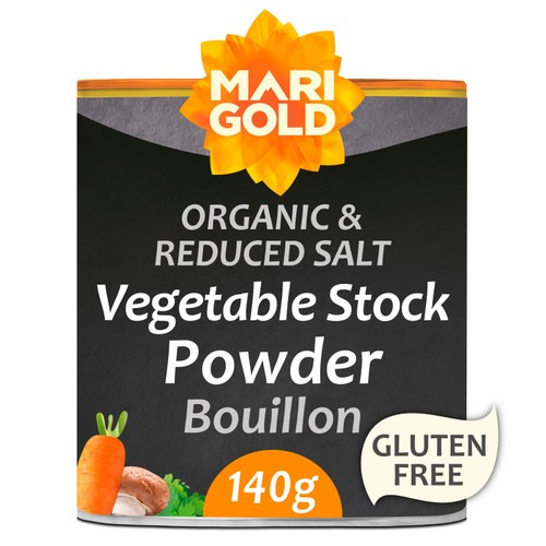 Marigold Health Foods Organic Vegan Bouillon Powder Reduced Salt