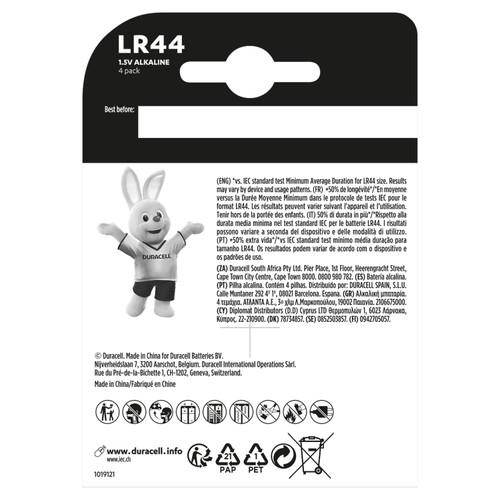 Duracell Specialty LR44 Alkaline Coin Battery