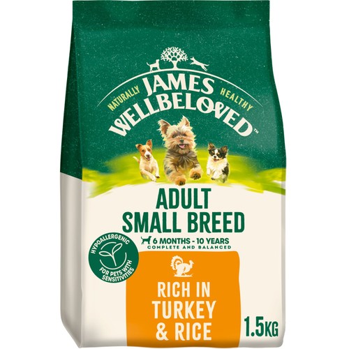 James Wellbeloved Small Breed Adult Dry Dog Food Turkey & Rice