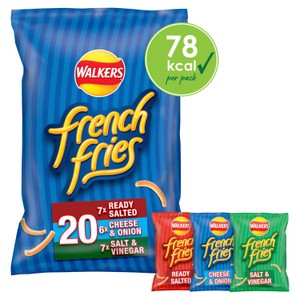 Walkers French Fries Flavour Crispy Potato Snacks 20 x 18g