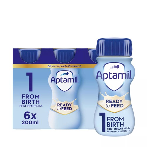 Aptamil 1 First Infant Baby Milk Formula Liquid Ready to Feed from Birth