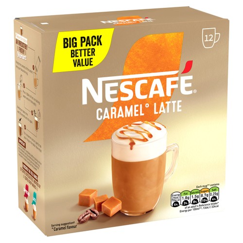 Nescafe Caramel Latte Instant Coffee 12 sachets