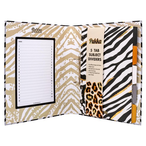 Pukka Pad Wild Pre-loaded Zebra Print Ring Binder