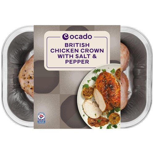 Ocado British Chicken Crown with Salt & Pepper
