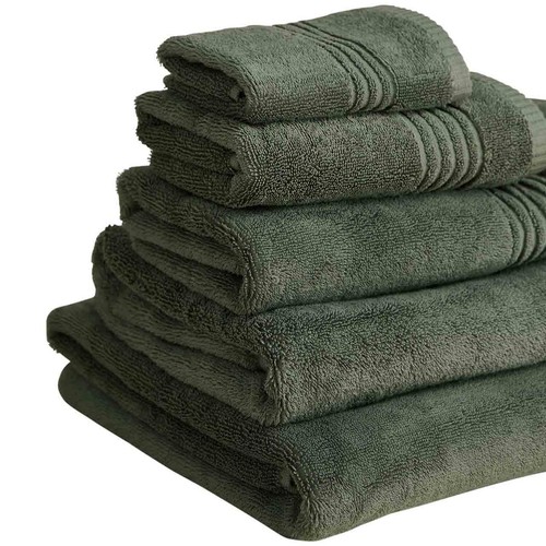 M&S Luxury Egyptian Cotton Towel, Hand Towel, Moss Green
