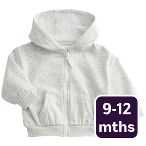 M&S Tommy Zip Up Hoodie, 2-3 Years, Grey Marl