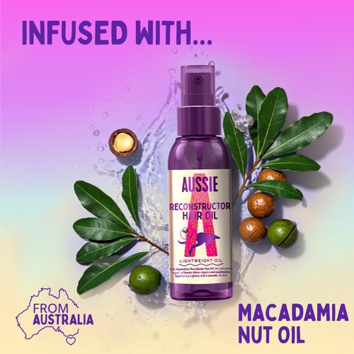 Aussie Hair Oil Reconstructor Vegan Hair Treatment for Dry and Damaged Hair