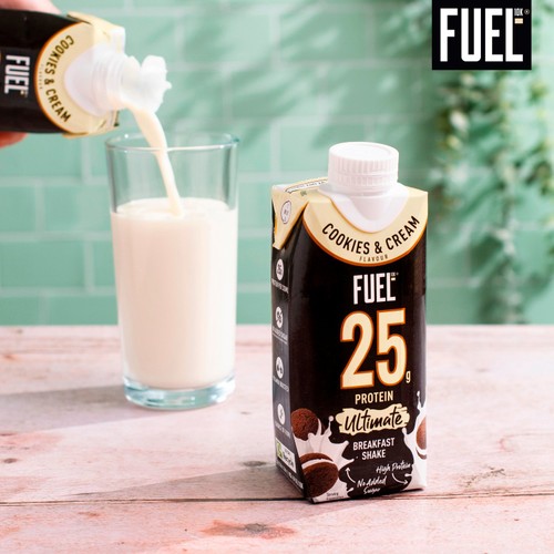 FUEL10K Cookies & Cream 25g High Protein Breakfast Shake Drink