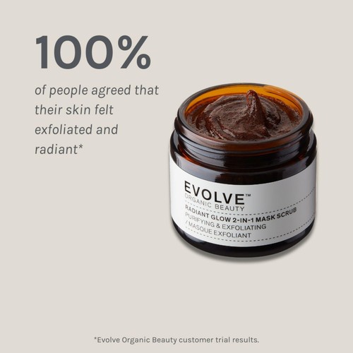Evolve Organic Radiant Glow 2-in-1 Mask Scrub
