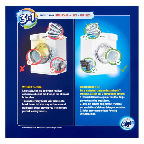 Calgon 4-in-1 Washing Machine Water Softener Tablets