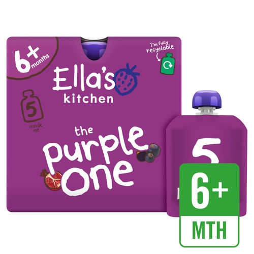 Ella's Kitchen The Purple One Smoothie Baby Food Pouch 6+ Months