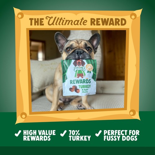 Denzel's Premium Rewards Turkey & Apple Meat Dog Treats