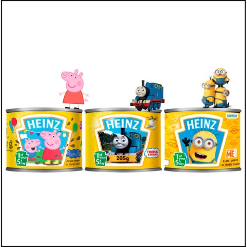Heinz Despicable Me Minions Shapes in Tomato Sauce