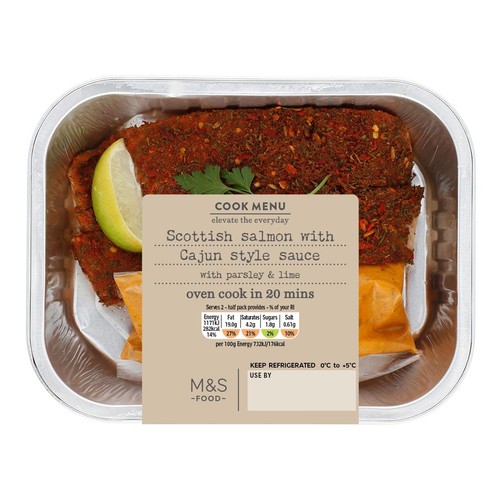 M&S Cook Menu Cajun Style Scottish Salmon