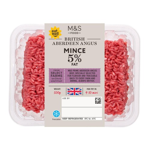 M&S Select Farms Aberdeen Angus Beef Mince 5% Fat