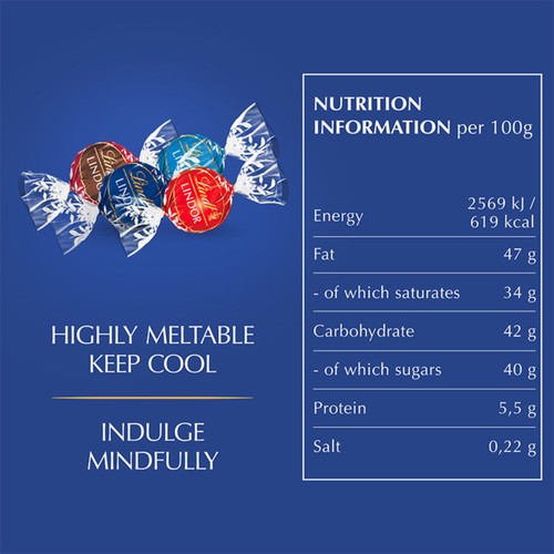Lindt Lindor Blue Assorted Milk Chocolate Truffles Box