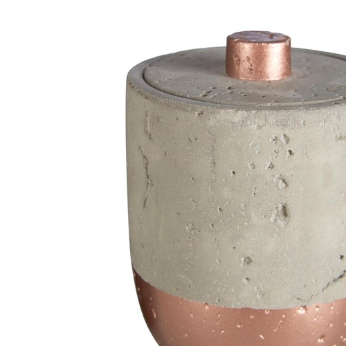 Premier Housewares Cotton Jar With Lid, Neptune, Copper and Concrete