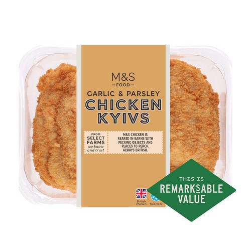 M&S British 2 Garlic Chicken Kyivs