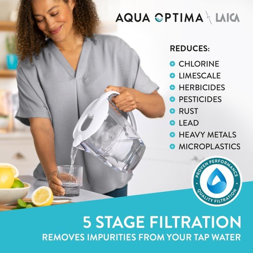 Aqua Optima Liscia 2.5L Water Filter Jug 6 Month Pack