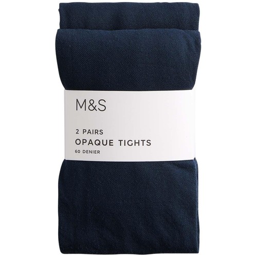 M&S 60D Tights New 11-12 Navy