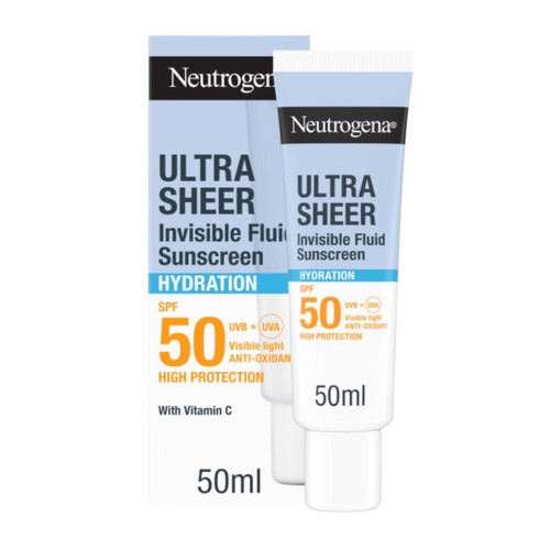 Neutrogena Ultra Sheer Face Sunscreen Hydrating Fluid SPF50