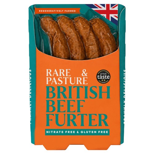 Rare & Pasture British Nitrate Free Beef Frankfurter Hot Dog