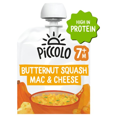 Piccolo Butternut Squash Mac & Cheese Baby Food Pouch 7+ Months