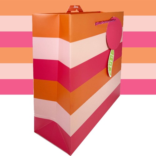 Deva Medium Square Stripe Pink Bag