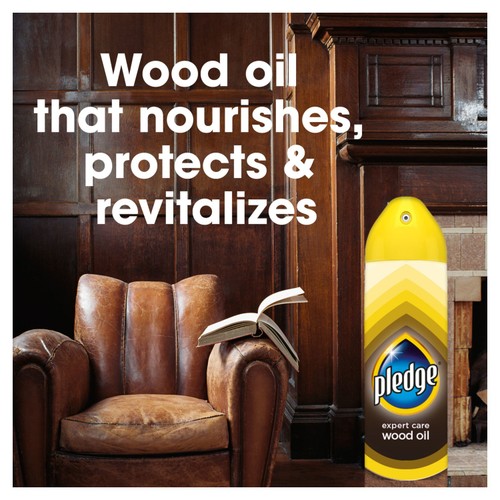 Pledge Expert Care, Wood Polish Aerosol, Amber & Argan