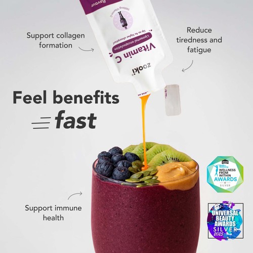 Zooki Liposomal Vitamin C 1,000mg, Acai Berry Sachets