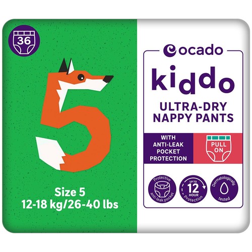 Ocado Kiddo Ultra-Dry Nappy Pants Size 5 (12-18kg)