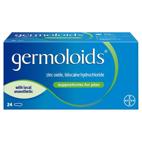 Germoloids Triple Action Haemorrhoids & Piles Suppositories Tablets