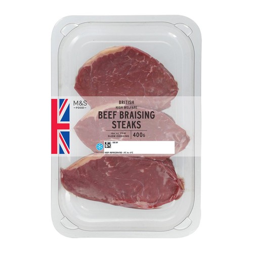M&S British High Welfare Beef Braising Steaks
