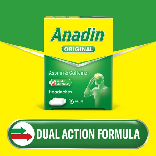Anadin Original Aspirin & Caffeine Pain Relief Tablets