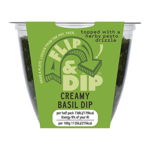 M&S Flip & Dip Basil Dip With Pesto Drizzle