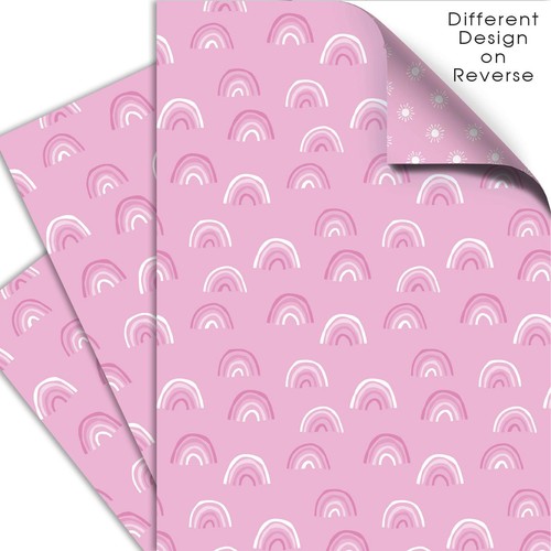 Pink Rainbow Double Sided Gift Wrap Sheets