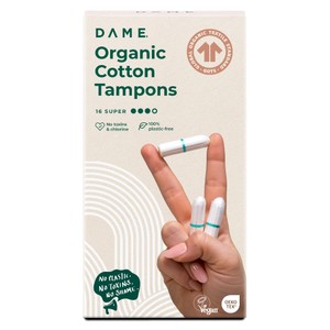 DAME Organic Cotton Tampons Super Plus