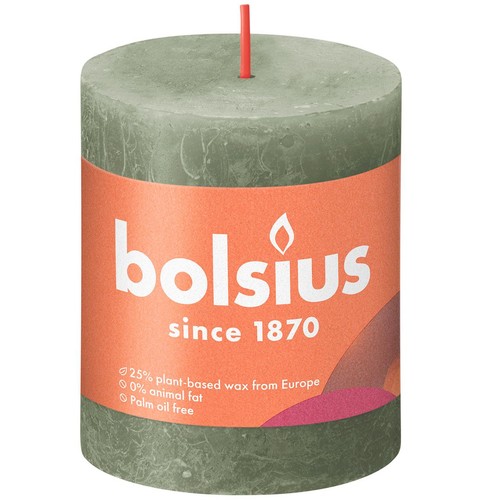 Bolsius Fresh Olive Rustic Candle  80 x 68 