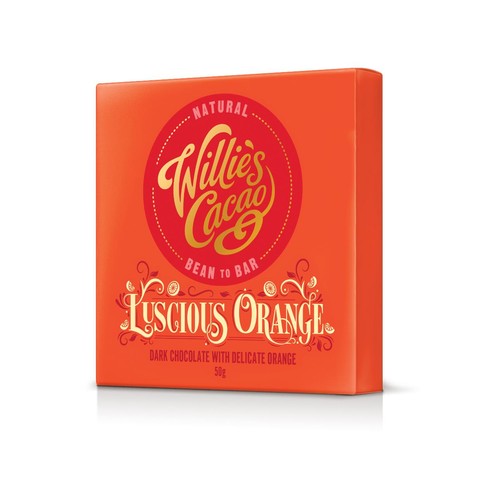 Willie's Cacao Dark Chocolate with Orange Bar Vegan