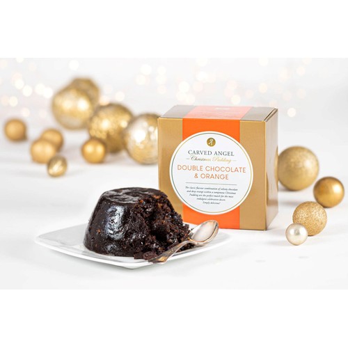 The Carved Angel Double Chocolate & Orange Christmas Pudding, Serves 3-4