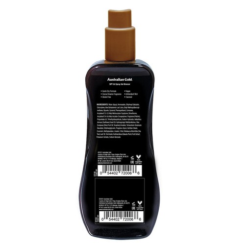 Australian Gold SPF 50 Sunscreen Spray with Instant Bronzer