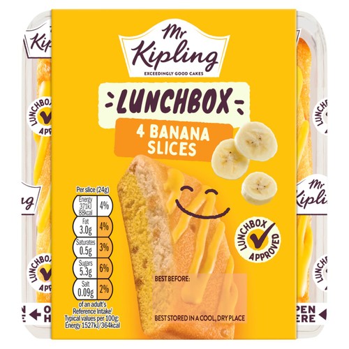Mr Kipling Banana Lunchbox Slices 