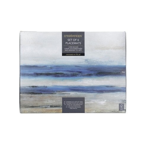 Creative Tops Blue Abstract Premium Placemats, 30x23cm,