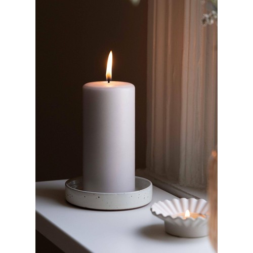 Liljeholmens Pressed Pillar Stearin Candle Dusty Grey 68x150mm