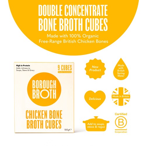 Borough Broth Organic Frozen Chicken Bone Broth Cubes