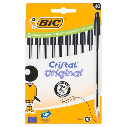 BIC Cristal Original Ballpoint Pens Black Box of 10