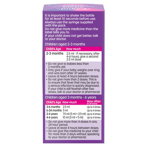 Calpol Infant Sugar Free & Colour Free Oral Suspension Strawberry 2+ Months