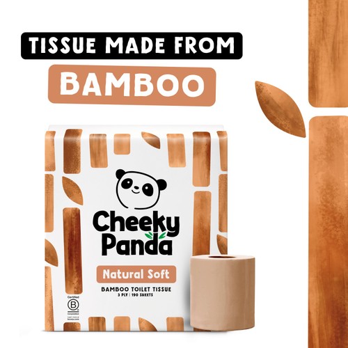 Cheeky Panda Natural Colour Bamboo Toilet Paper